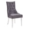 Armen Living Gobi Modern and Contemporary Tufted Dining Chair in Gray Velvet with Acrylic Legs LCGOCHGRAY - alternate 1